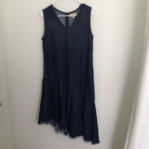 Cloth and Stone- Denim dress with bias hem